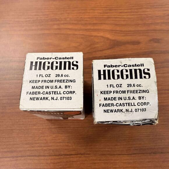 Faber Castell Higgins 2 Waterproof India Ink 4415 4065 Black 1 oz NOS Sealed Box - Picture 3 of 4